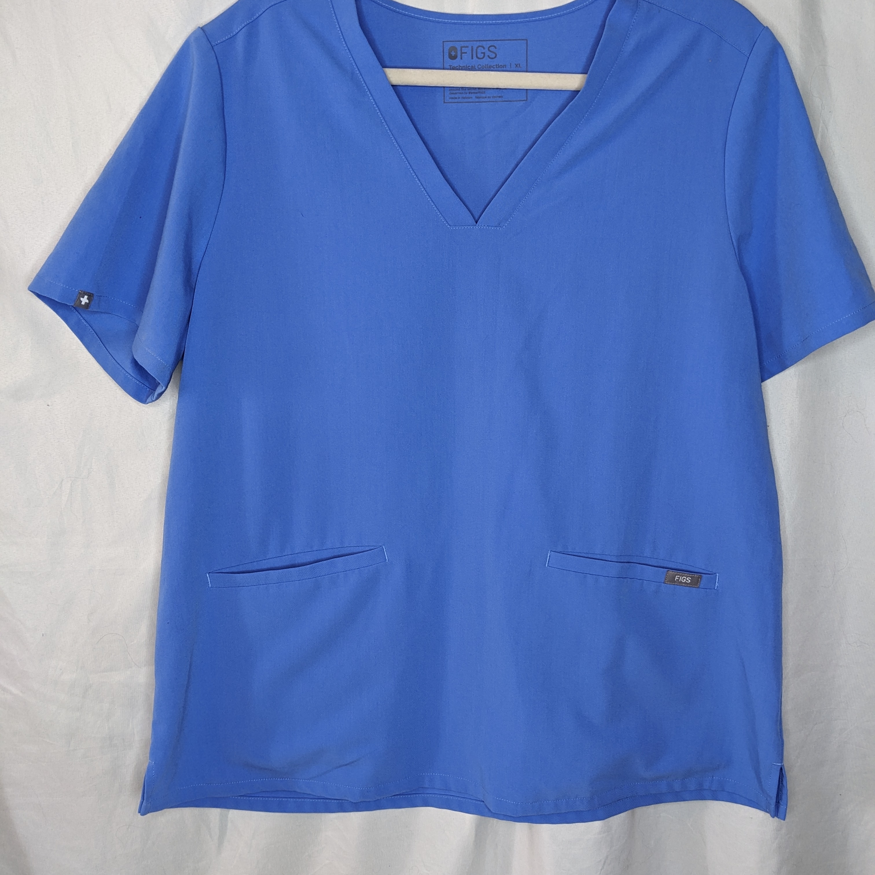 Figs Ceil Blue Casma Scrub Top, Xl